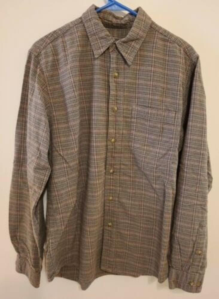 Royal Robbins Mens Med Flannel Shirt Brown Plaid Long Sleeve